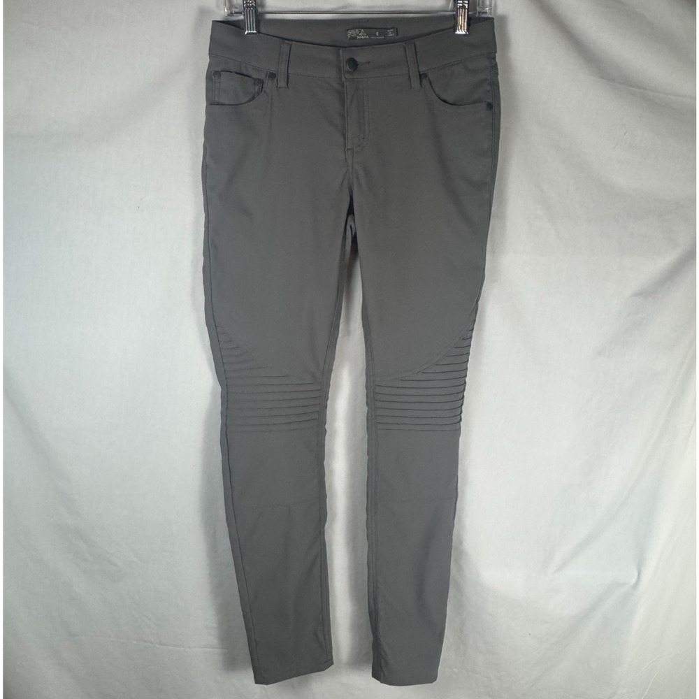 Prana Brenna Pants Womens Size 6 Gray Skinny Stretch Outdoors Camping Hiking